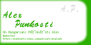 alex punkosti business card